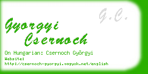 gyorgyi csernoch business card